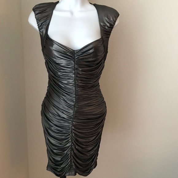 bebe ruched dress
